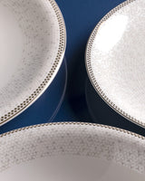 Fine Bone Porcelain 6-Person Dinner Set - Classic White Elegance