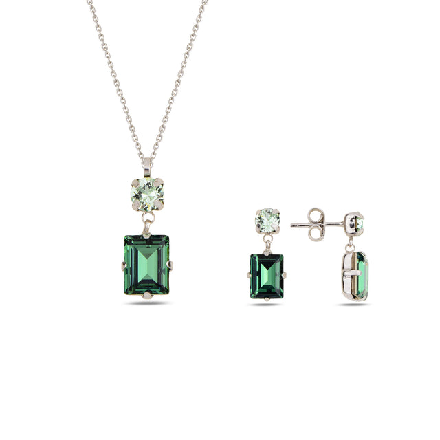 Sparkling Baguette Jewelry Set - Minimalist & Elegant Design