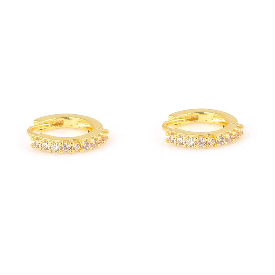 Sterling Silver Nine Stone Zircon Cartilage Earring