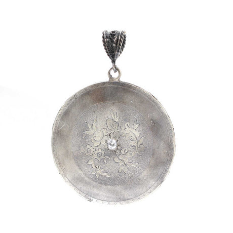 Premium 925 Sterling Silver Floral Medallion Pendant Charm