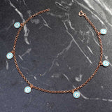 Premium 925 Sterling Silver Enamel Eye Bead Anklet