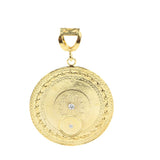 Sterling Silver Zircon Flower Medallion Pendant