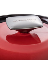 24 cm Red Deep Cooking Pot - Versatile Stockpot for Kitchen