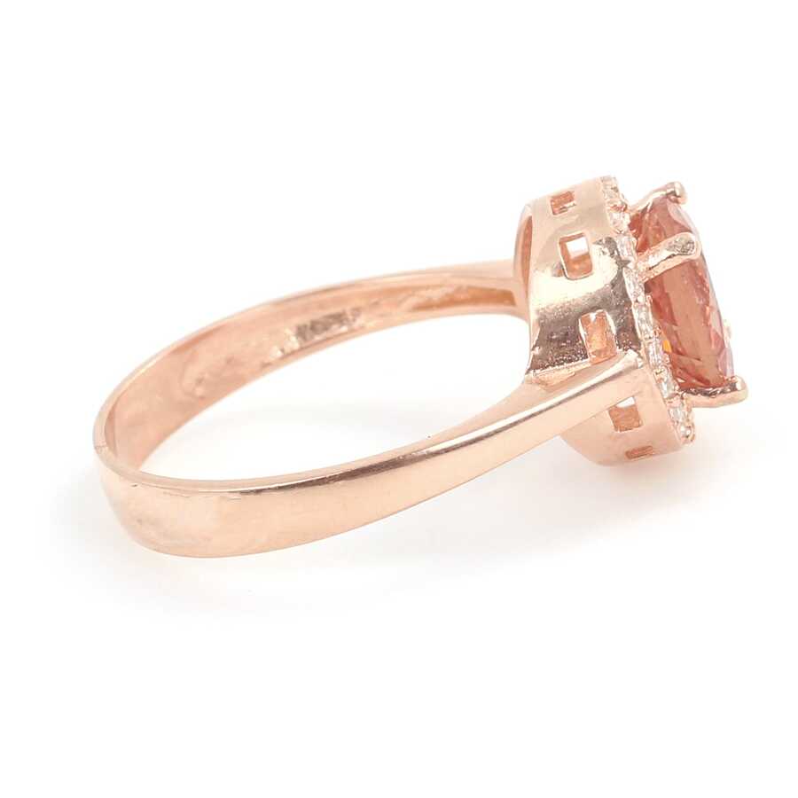 925 Sterling Silver Round Zultanite Ring with Zircon Accents