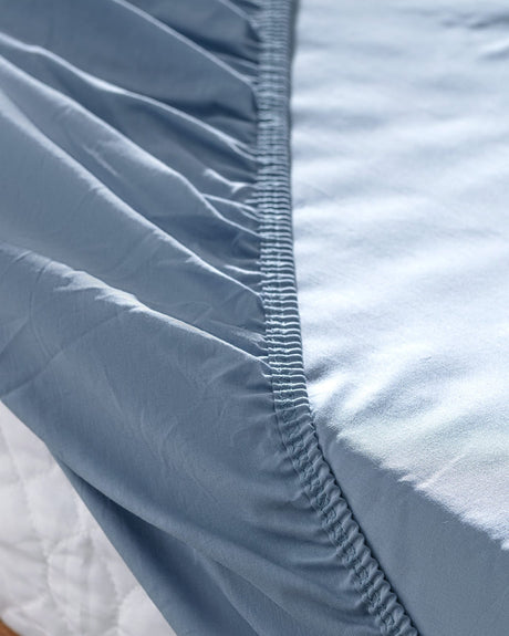King Size Deep Pocket Fitted Sheet - 100% Ranforce Cotton - Dark Blue