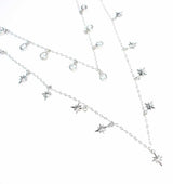 Professional Sterling Silver North Star Layered Stone Necklace