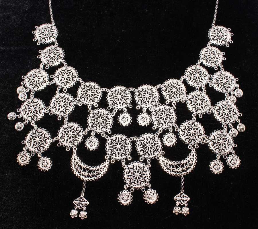 Premium 925 Sterling Silver Moon Filigree Necklace