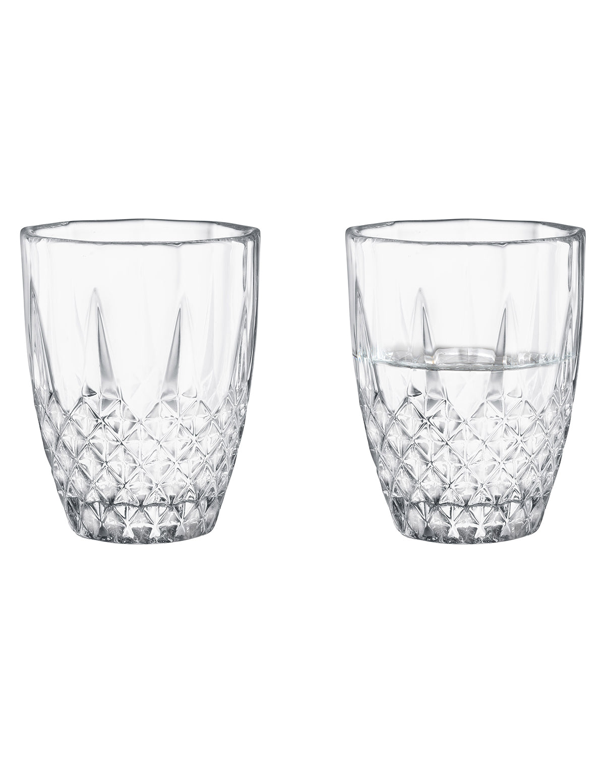Elegant Clear Glass 4-Piece Mini Coffee Glasses - Audrey Design