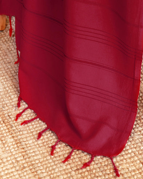 Burgundy Turkish Cotton Beach Towel - Lightweight & Absorbent