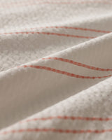 100% Cotton Washed Waffle King Size Duvet Cover Set - Striped