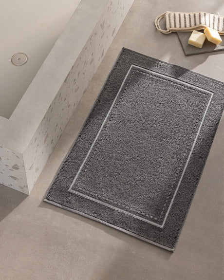 Angeline Soft Cotton Foot Towel - Absorbent Bath Mat - Anthracite - 50x80 cm