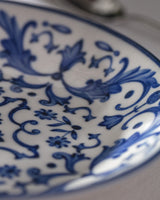 New Bone China Dining Plate - Reve Bleu Serenity Blue & White