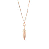 Sterling Silver Feather Pendant Necklace - Minimalist Design