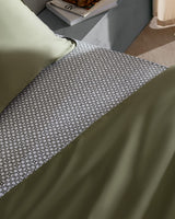 100% Cotton Sateen Single Duvet Cover Set - Printed Dennie Pattern