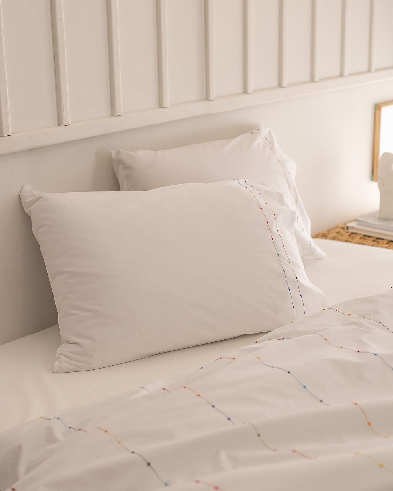 100% Cotton Ranforce Double Duvet Cover Set - Estampe Embroidered