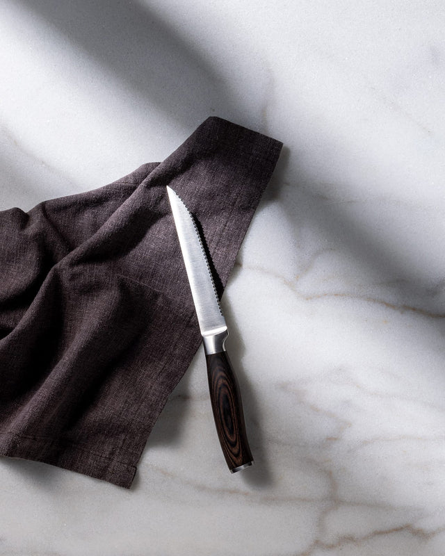 Brown Handle Meat Carving Knife
