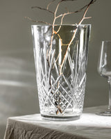 Clear Glass Conical Vase - Modern Minimalist Design