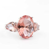 Sterling Silver Zultanite Three-Stone Ring - Oval & Teardrop Design