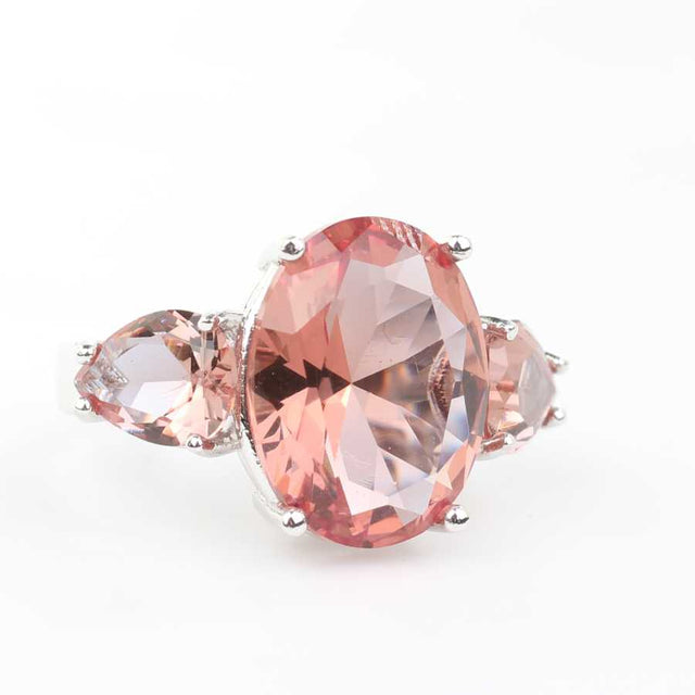 Sterling Silver Zultanite Three-Stone Ring - Oval & Teardrop Design