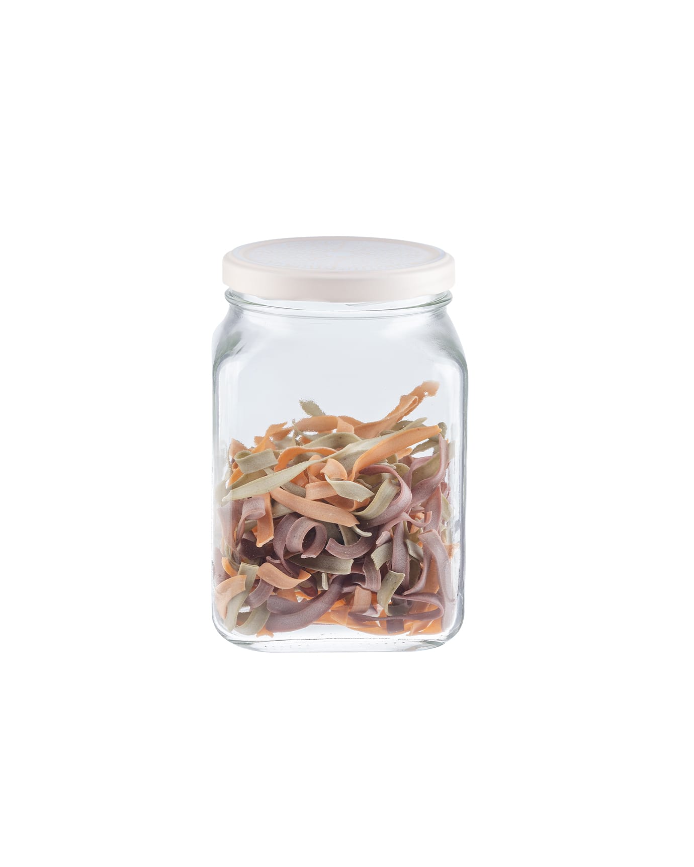 Square Glass Food Storage Jar with Lid - 1600 ml