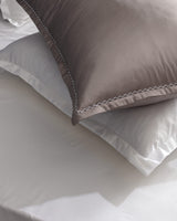100% Cotton Sateen King Size Duvet Cover Set - Embroidered Design