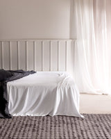 Twin Size 100% Cotton Sateen Flat Bed Sheet for Soft Comfort