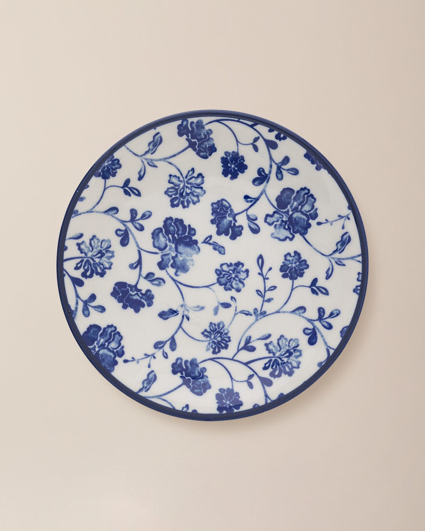 Neue Knochenporzellan-Teller – Traumhaftes Blaues Blumenmuster