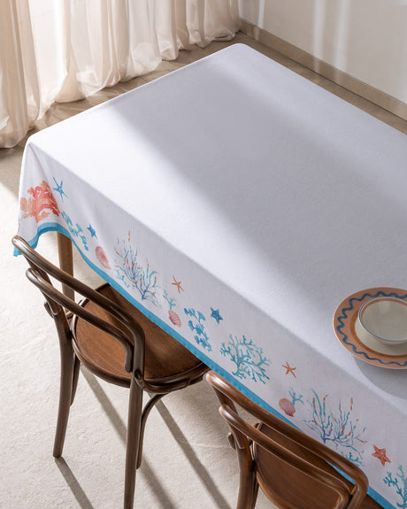 Durable Polycotton Tablecloth - Eye-Catching Fauve Abstract Pattern