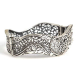 Pulsera ovalada de corazón de plata esterlina 925 premium
