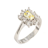 Premium Sterling Silver Citrine Zircon Ring
