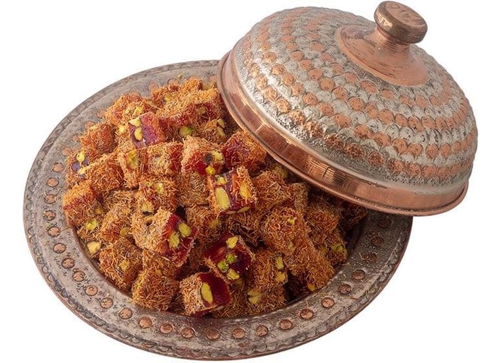 Premium Artisan Kadayif Coated Pomegranate Pistachio Turkish Delight
