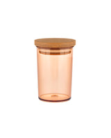 Wood Lid Spice Jar - Glass Food Storage Container