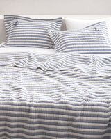 Quinquis Indigo Cotton Bedspread - Full/Queen Size