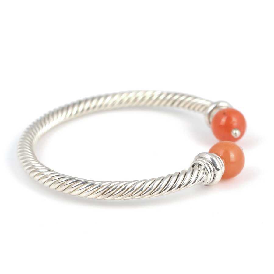 Professional 925 Sterling Silver Agate Twisted Men's Bracelet