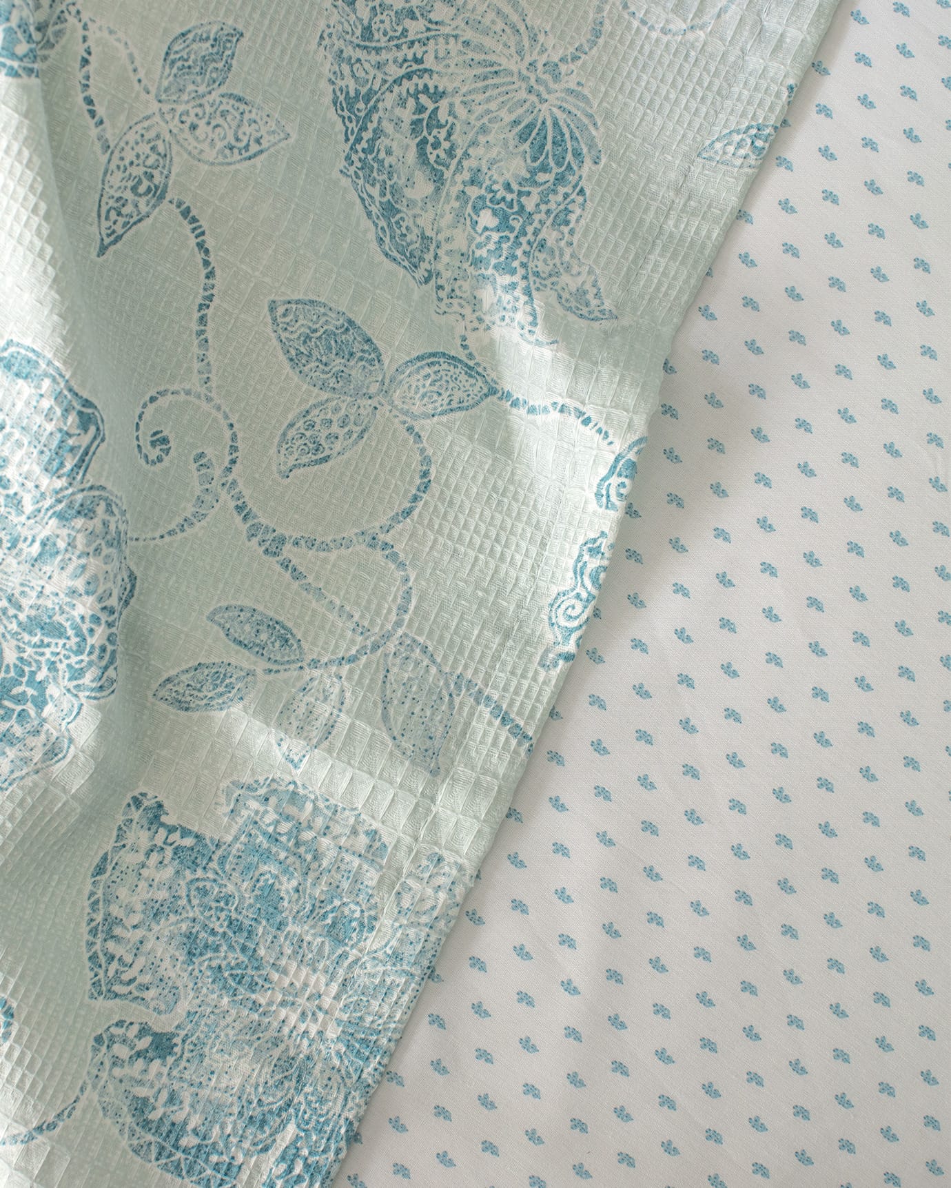 Cotton Lyocell Blend King Pique Set - Ecocell Printed Design
