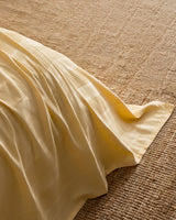 Mathilda Twin Size 100% Cotton Pique Bedding Set - Yellow