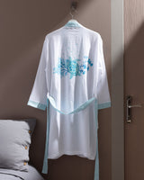 100% Cotton Muslin Bathrobe - Lightweight & Absorbent