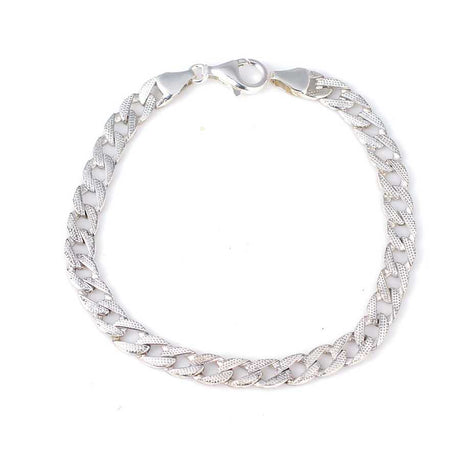 Premium 925 Sterling Silver Patterned Chain Bracelet