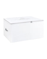 Floral Pattern Storage Bag Organizer - White Grey - Large Capacity Home Storage