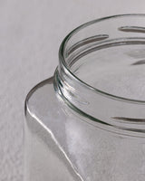 Square Glass Food Storage Jar with Lid - 1600 ml