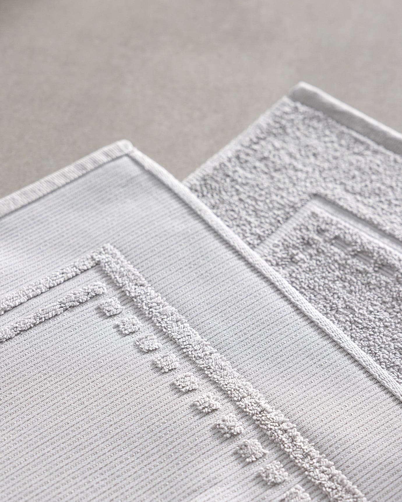 Tappetino da Bagno in Cotone - Morbido Asciugamano da Pavimento Assorbente - Grigio 50x80 cm