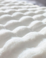 Elegant White Polyester Bed Runner - Decorative Bedding Accent