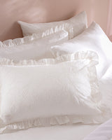 100% Cotton King Size Duvet Cover Set - Aulne Embroidered Design