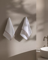 Premium 100% Cotton Hand Towel Set - Artisanal Crocheted Edge