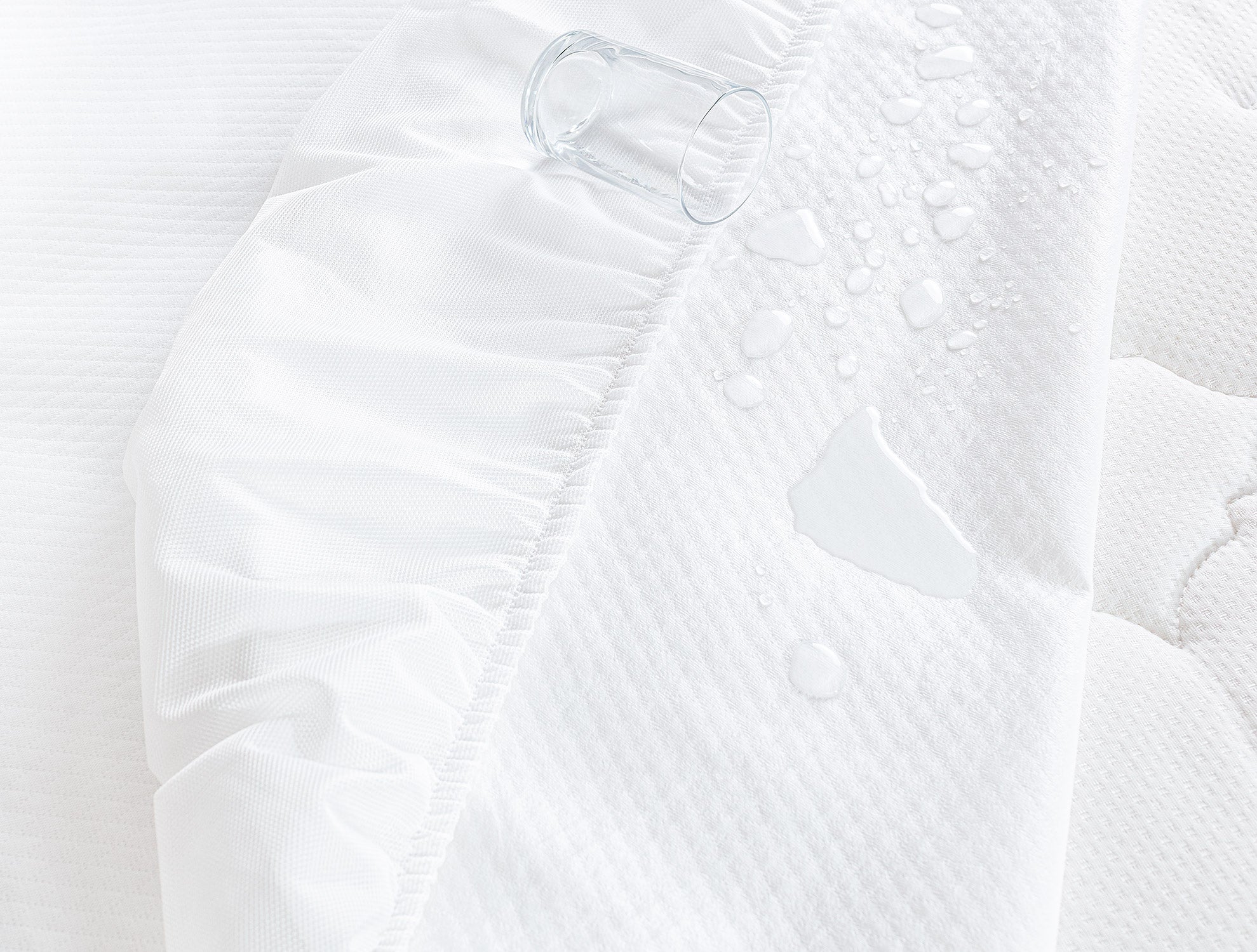 Flore Waterproof Fitted Mattress Protector - Double Size