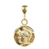 925 Sterling Silver Roman Soldier Figure Medallion Pendant