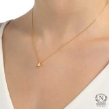 Sterling Silver Triangle Necklace - Minimalist Geometric Design