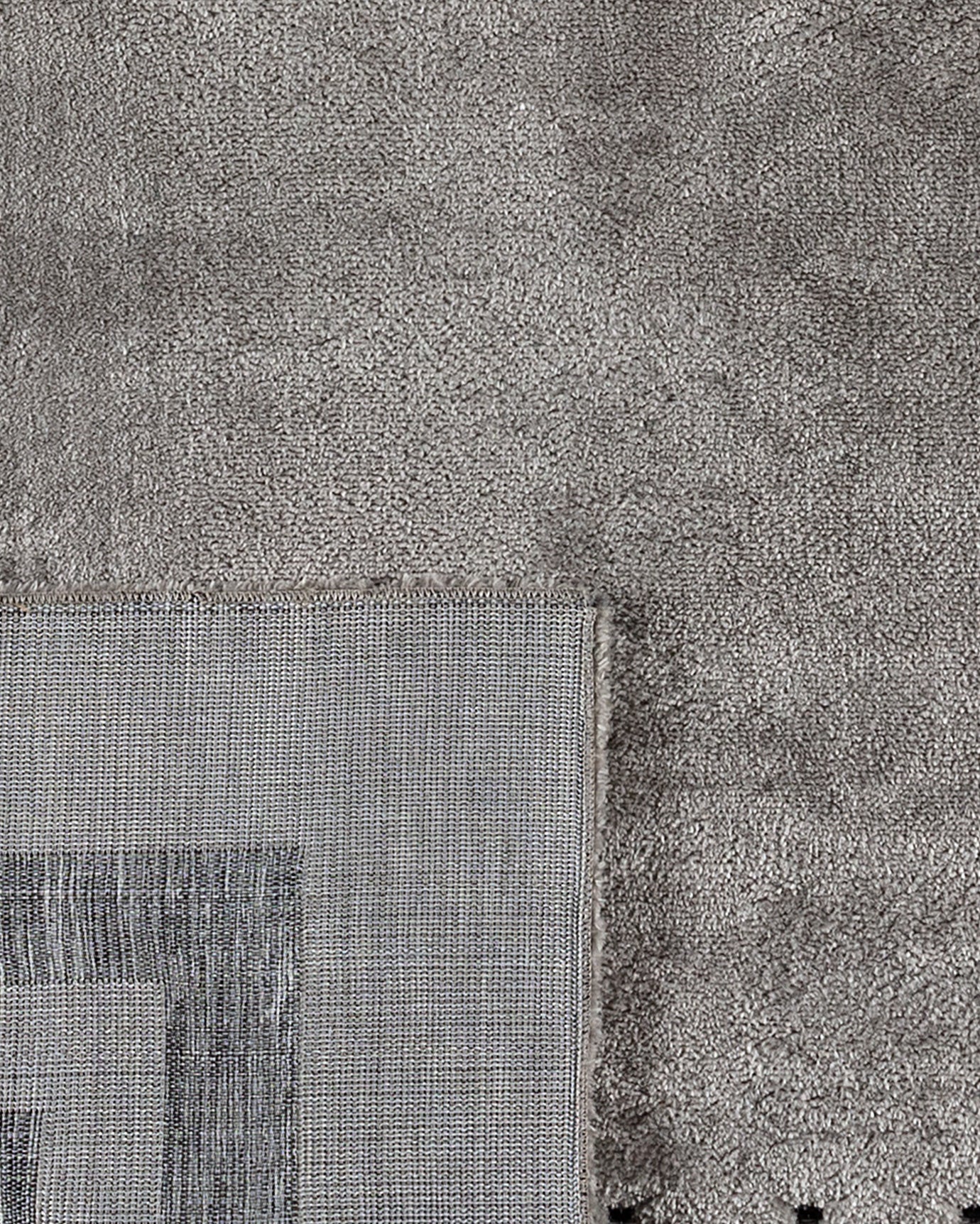 Gray Polyester and Polypropylene Runner Rug - 80x300 cm