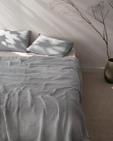 100% Cotton Double Bedspread - Modern Grey Design