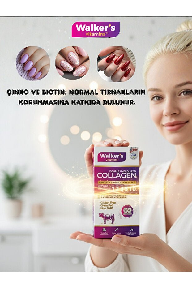5 Types Collagen with Keratin, Biotin, Zinc - 60 Tablets - TryAladdin